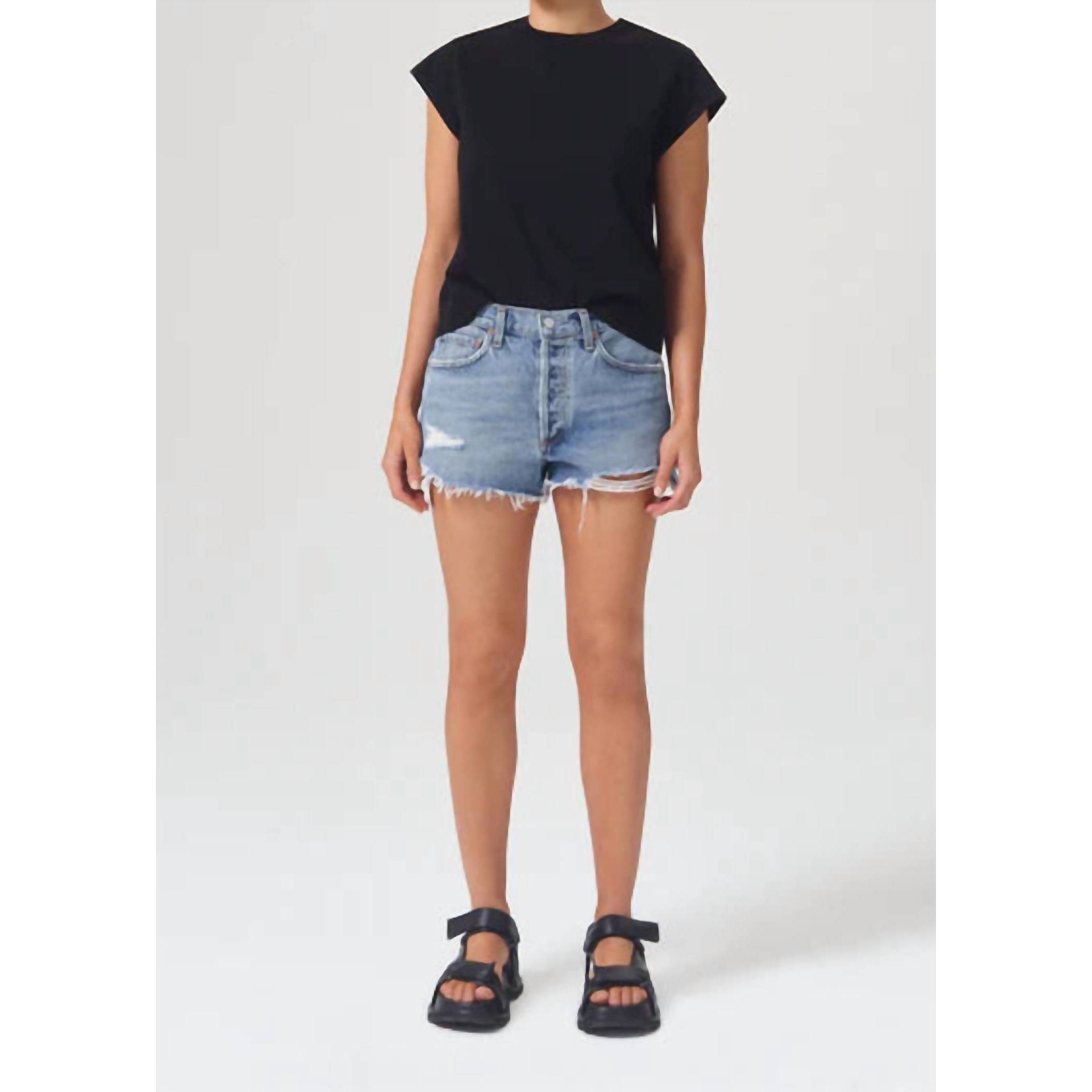 Agolde Parker Vintage Cut-Off Short In Grudge